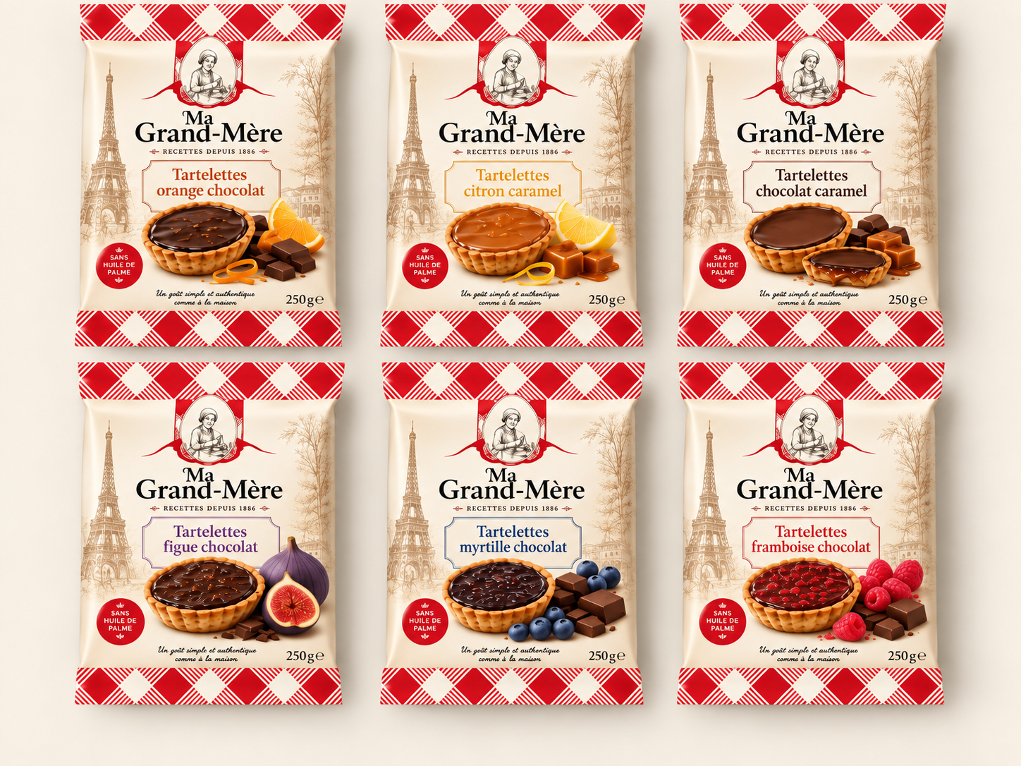 Six parfums de tartelettes Ma Grand-Mère